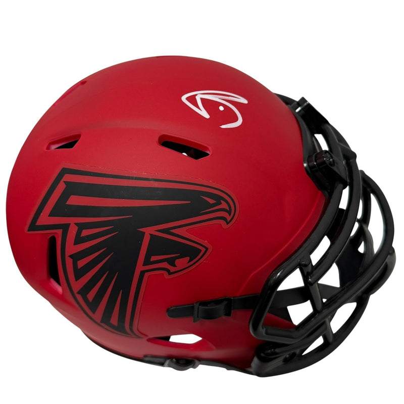 Andre Rison Atlanta Falcons Signed Rave Alternative Mini Helmet JSA