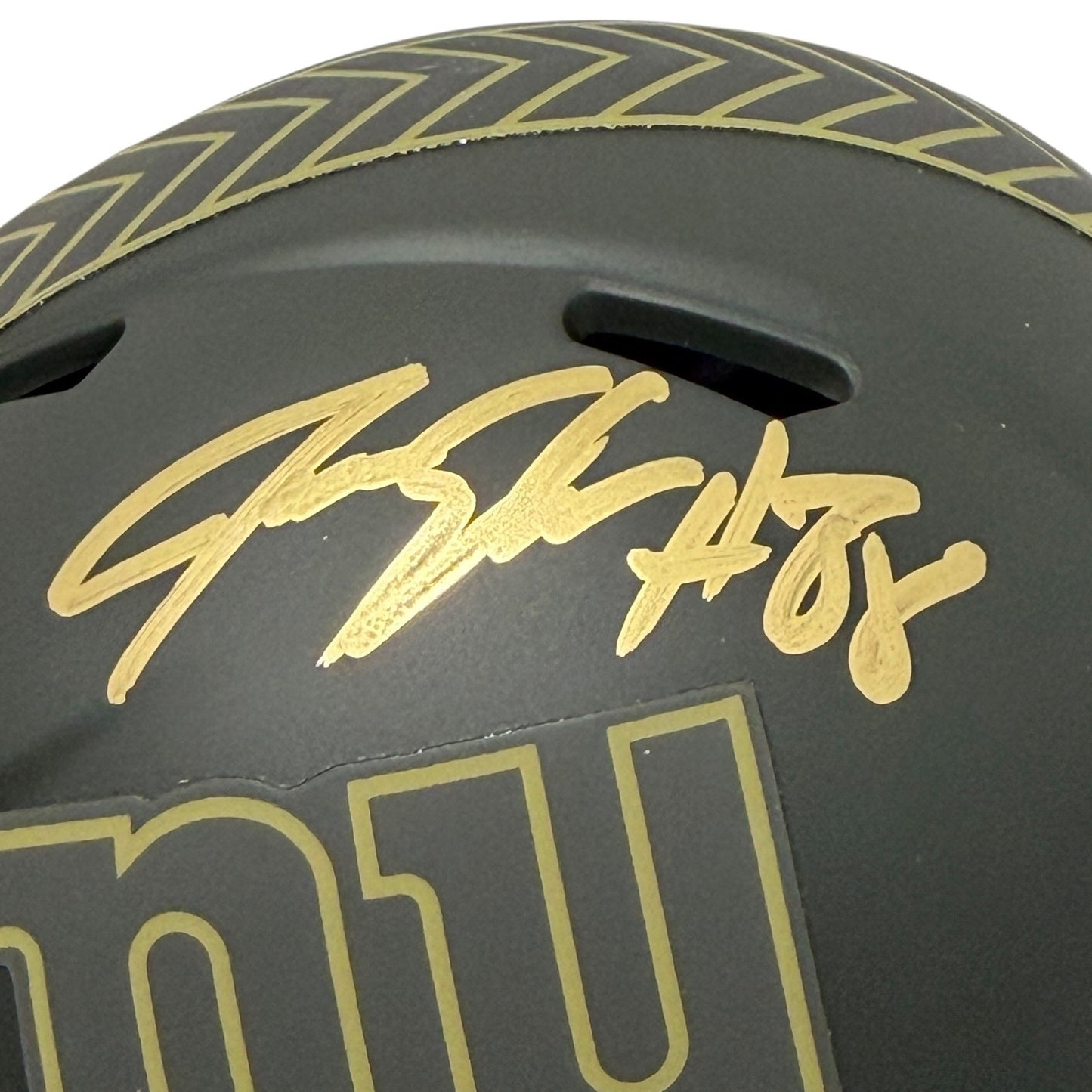 Jeremy Shockey Signed New York Giants Salute Mini Helmet Beckett BAS COA