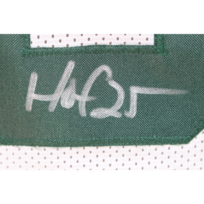 Sterling Sharpe Autographed White Custom Jersey with HOF Inscription