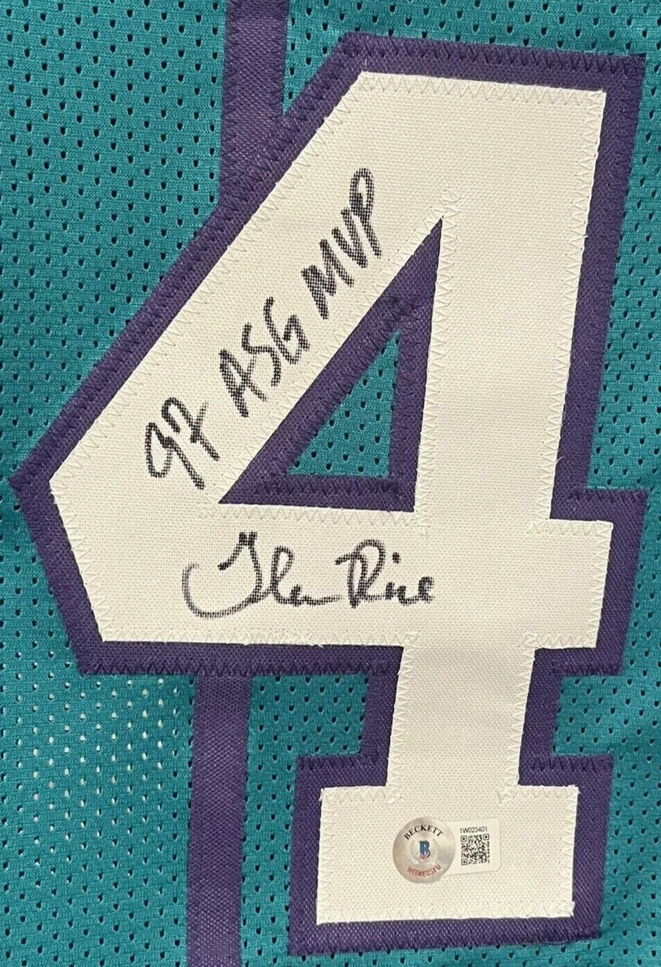 Glen Rice Signed Charlotte Hornets Custom Jersey '97 ASG MVP BAS