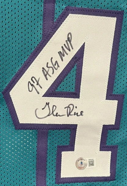 Glen Rice Signed Charlotte Hornets Custom Jersey '97 ASG MVP BAS