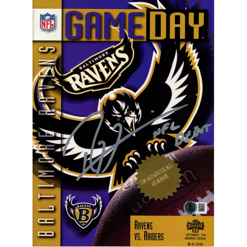 Ray Lewis Signed Baltimore Ravens Gameday Magazine - NFL Debut Inscription