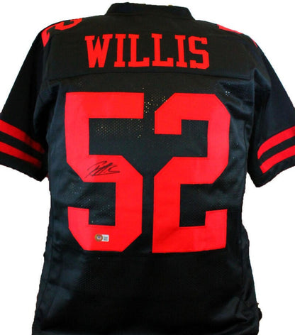 Patrick Willis Autographed San Francisco 49ers Black Custom Jersey
