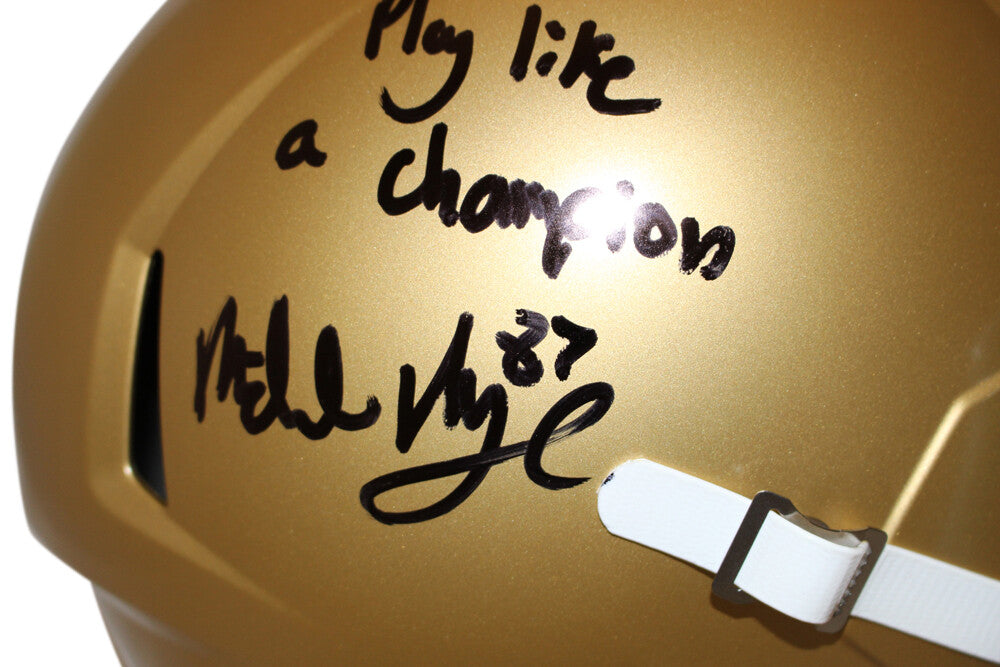 Michael Mayer Signed Notre Dame Fighting Irish Full Size Speed Helmet