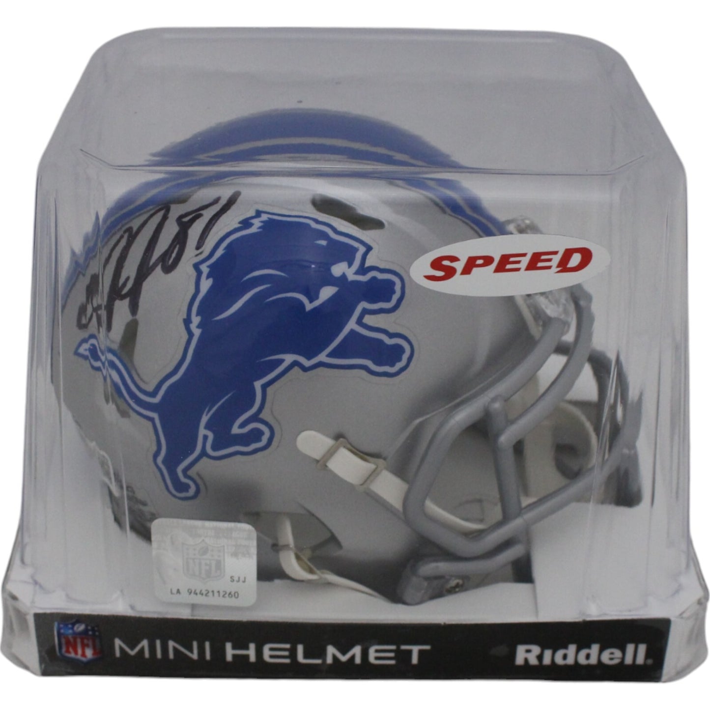 Calvin Johnson Detroit Lions Autographed Speed Mini Helmet