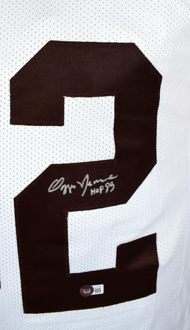 Ozzie Newsome Autographed Cleveland Browns Custom White Jersey