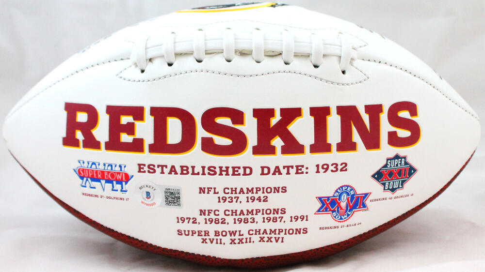 Doug Williams Autographed Washington Logo Football - SB MVP Inscribed