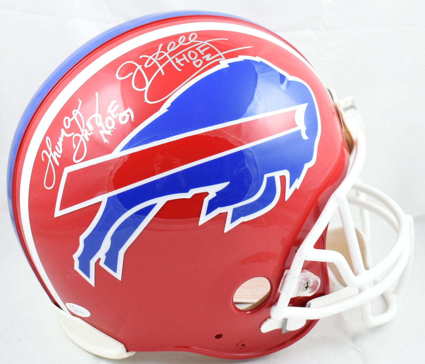 Jim Kelly & Thurman Thomas Signed Buffalo Bills Authentic Full Size Helmet