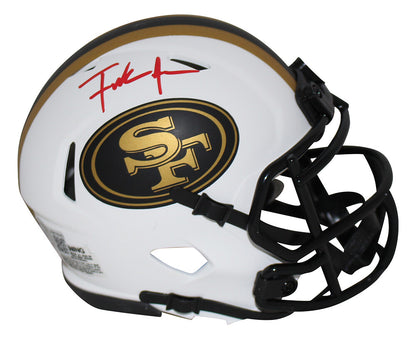 Frank Gore San Francisco 49ers Autographed Riddell Lunar Mini Helmet BAS