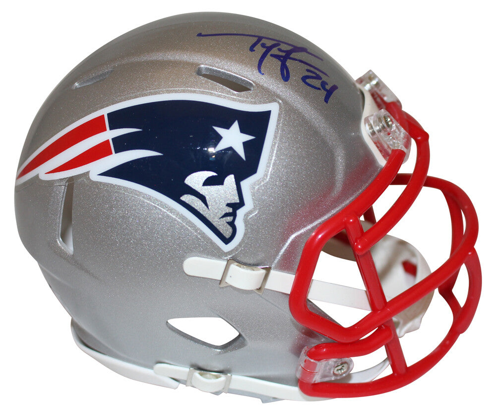 Ty Law Autographed New England Patriots Speed Mini Helmet