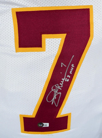 Joe Theismann Signed White Custom Jersey - '83 MVP' Inscribed