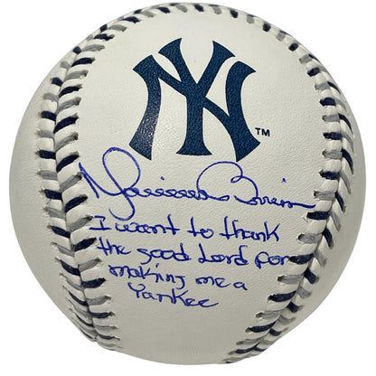 Mariano Rivera Signed New York Yankees Logo Baseball (Thank Lord Inscription)