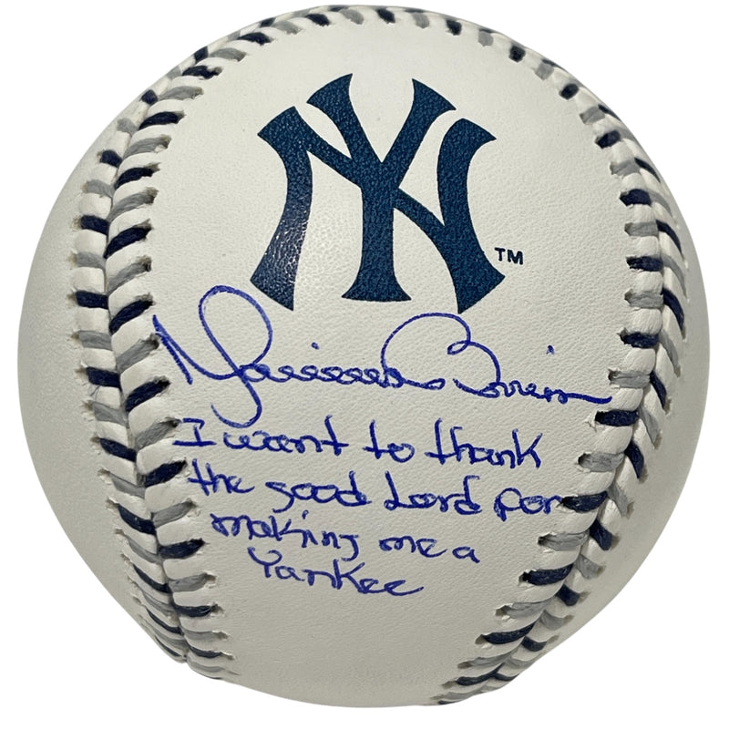 Mariano Rivera Signed New York Yankees Logo Baseball (Thank Lord Inscription)