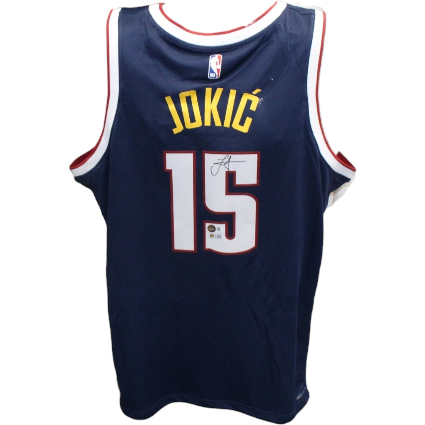 Nikola Jokic Autographed Denver Nuggets Nike Navy Jersey Beckett