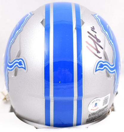 Hendon Hooker Signed Detroit Lions Black Speed Mini Helmet