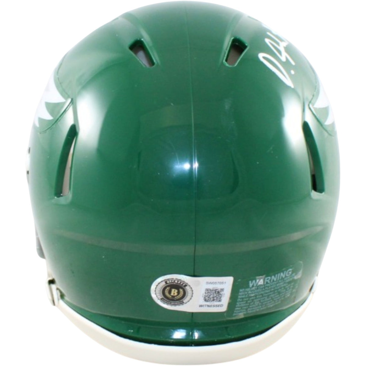 DeVonta Smith Autographed Philadelphia Eagles Throwback Mini Helmet