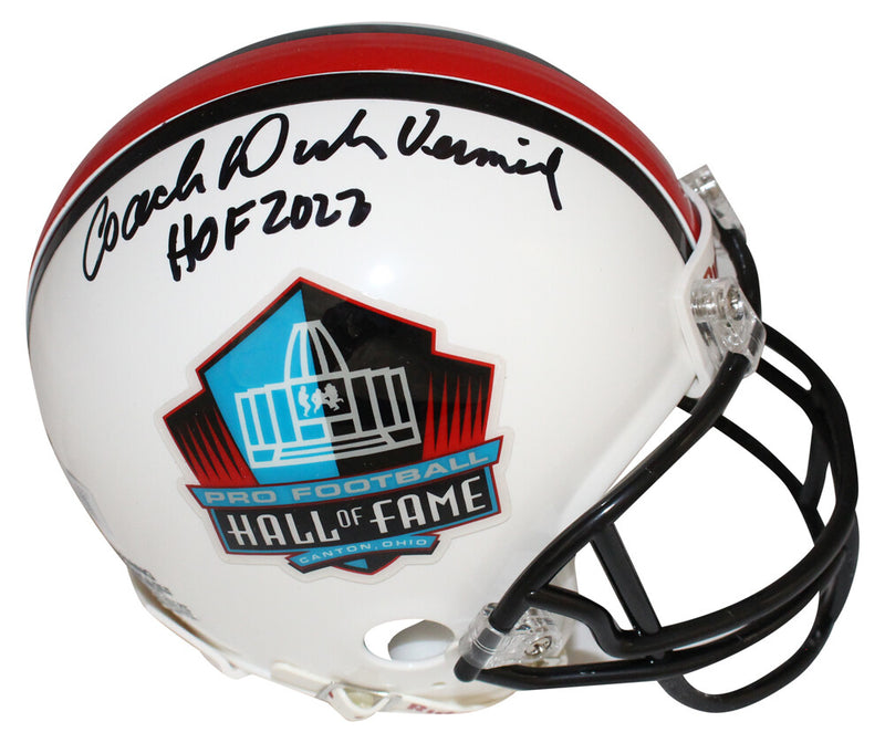 Dick Vermiel Signed Hall of Fame VSR4 Mini Helmet (HOF Inscription)