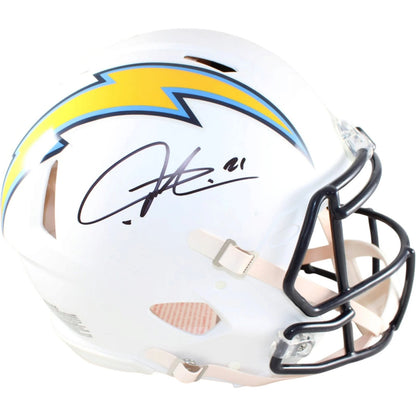 LaDainian Tomlinson Signed San Diego Chargers Proline Flat White Helmet