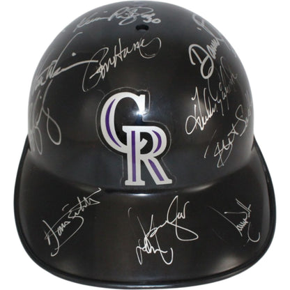 1995 Colorado Rockies Team Signed Multi-Signed Replica Baseball Helmet
