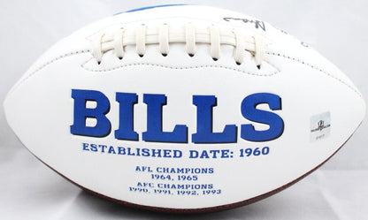 Billy Shaw Signed Buffalo Bills Logo Football (Black)