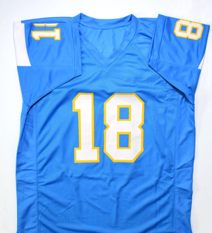Charlie Joiner Autographed Light Blue Custom Jersey (HOF Inscription)