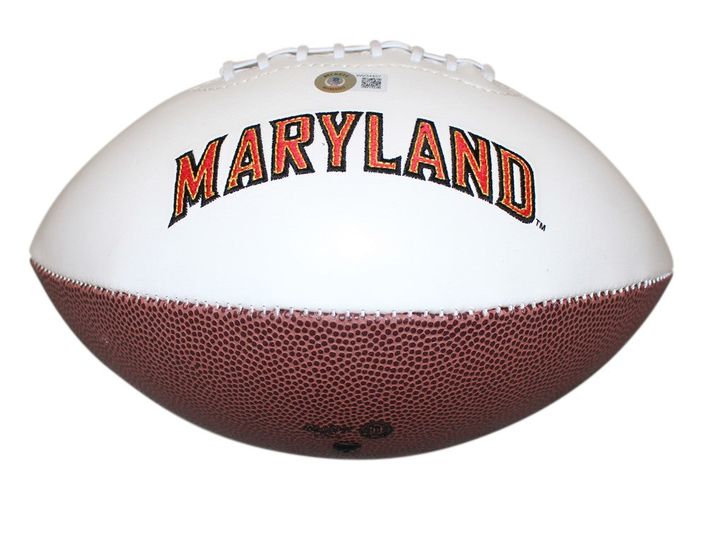 Taulia Tagovailoa Autographed Maryland Terrapins Logo Football