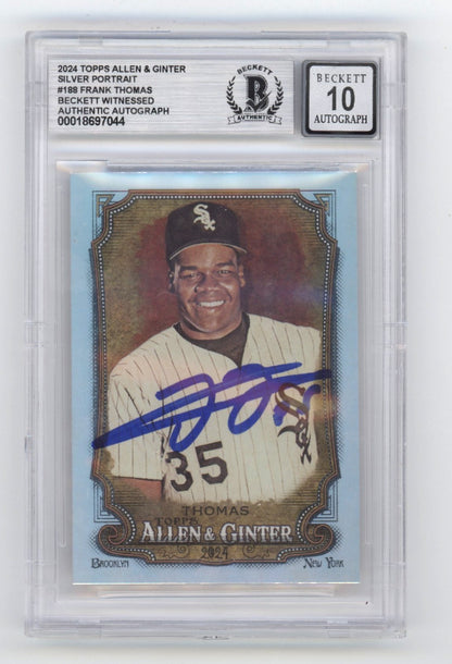 Frank Thomas Signed 2024 Topps Allen & Ginter Silver Card BGS 10 Auto