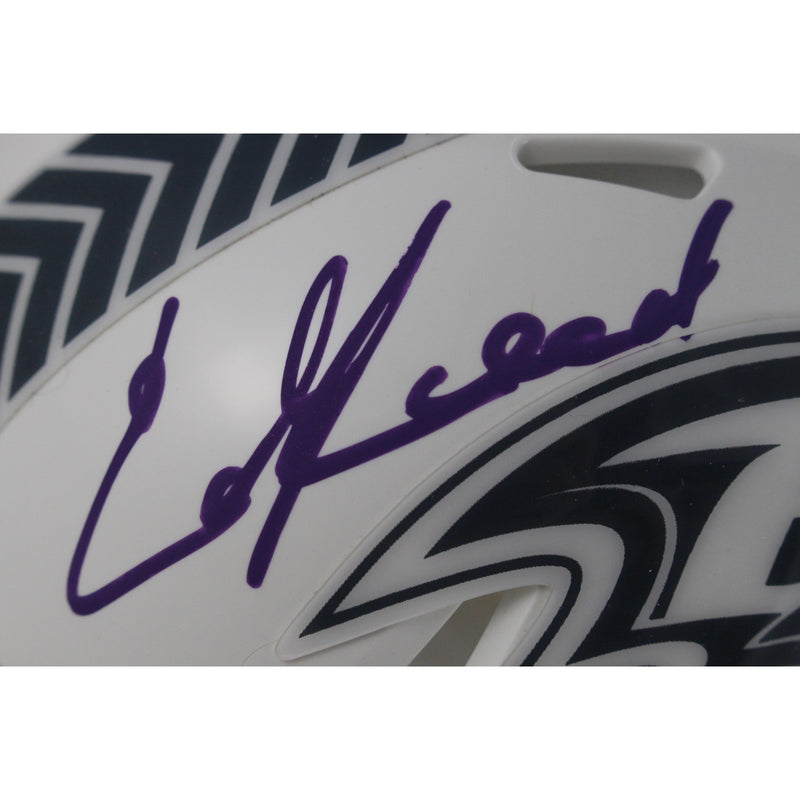 Ed Reed Signed Baltimore Ravens 2024 Salute to Service Mini Helmet