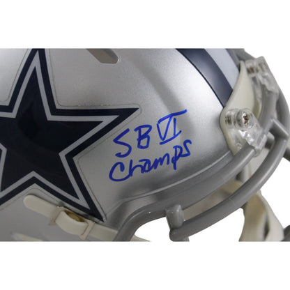 Calvin Hill Dallas Cowboys Autographed Mini Helmet "SB VI Champs"