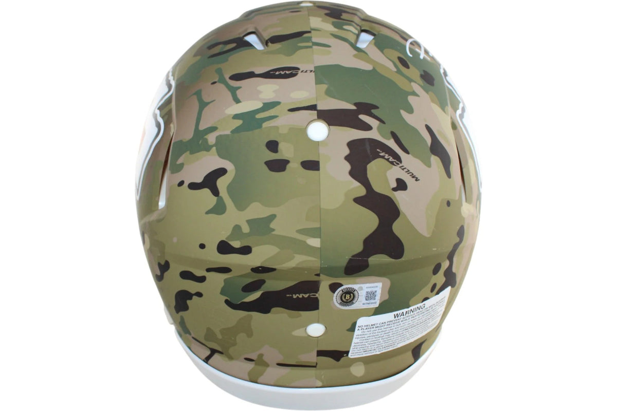 Patrick Mahomes Signed Kansas City Chiefs Full Size Camo Helmet