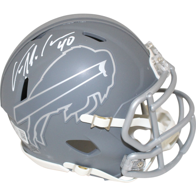 Von Miller Autographed Buffalo Bills Slate Mini Helmet (Beckett COA)