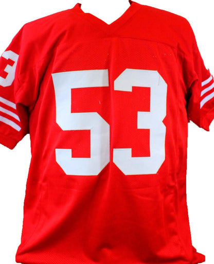 Bill Romanowski Signed Red Custom Pro Style Jersey