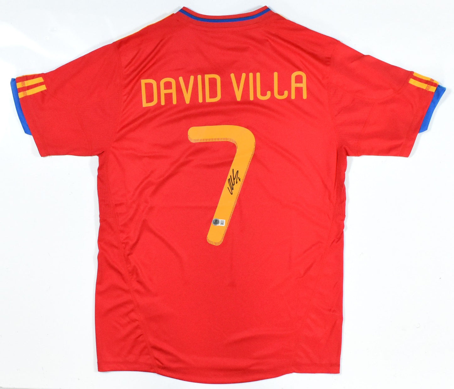 David Villa Signed Spain National Team Home Jersey