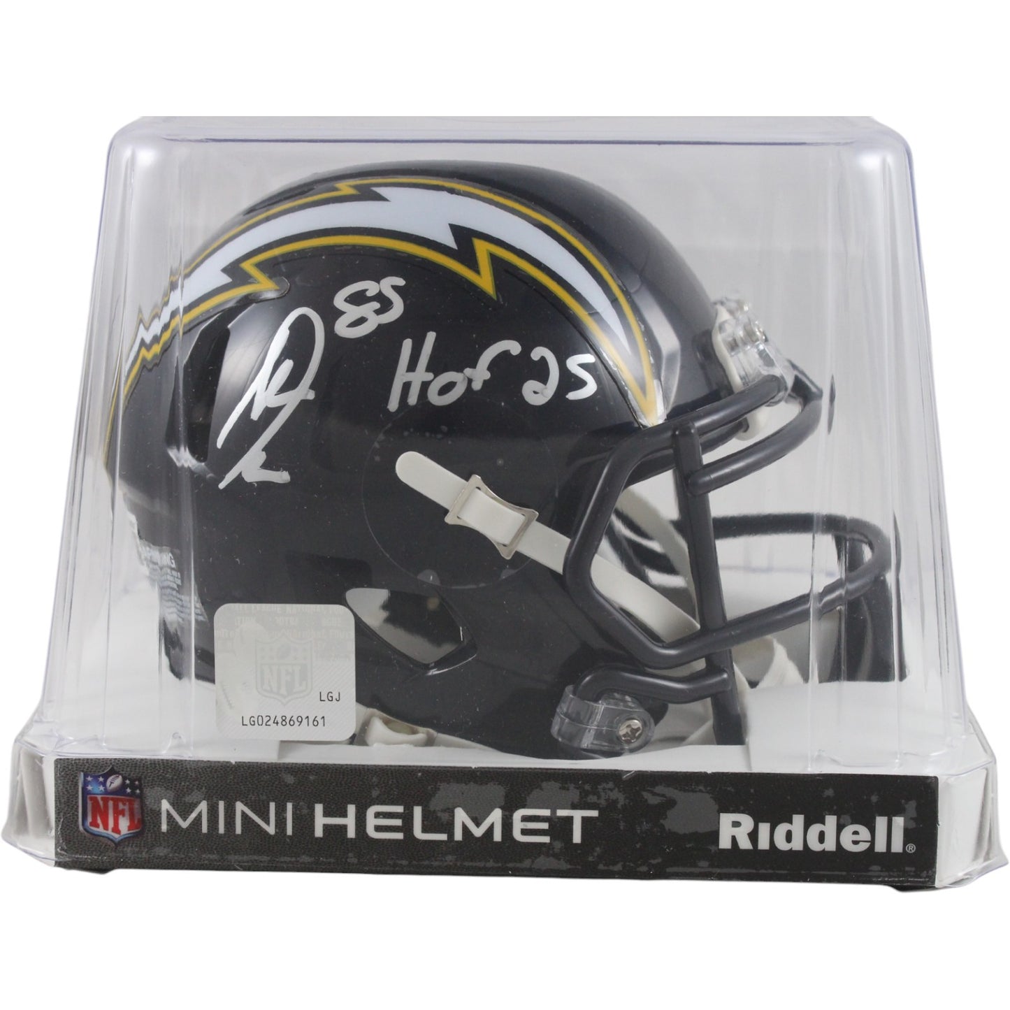 Antonio Gates San Diego Chargers Autographed Throwback Mini Helmet w/ HOF
