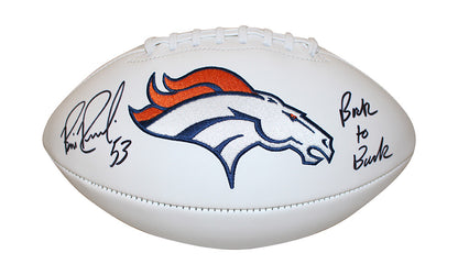 Bill Romanowski Autographed Denver Broncos Logo Football (Beckett COA)