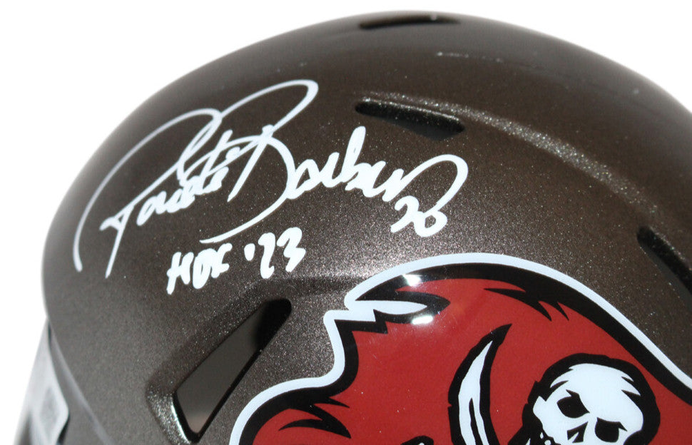Ronde Barber Signed Tampa Bay Buccaneers Mini Helmet w/ HOF Inscription