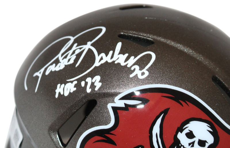 Ronde Barber Signed Tampa Bay Buccaneers Mini Helmet w/ HOF Inscription