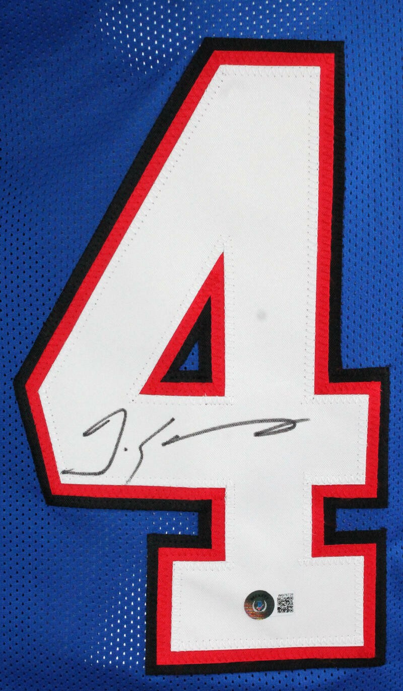 Tremaine Edmunds Autographed Buffalo Bills Blue Custom Jersey