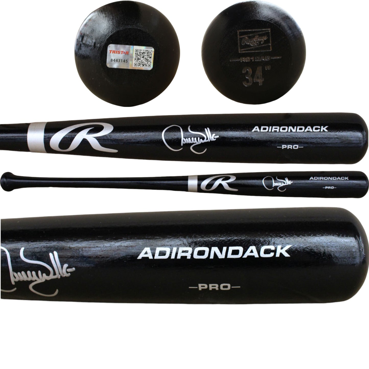 Larry Walker Autographed Colorado Rockies Black Baseball Bat (HOF)