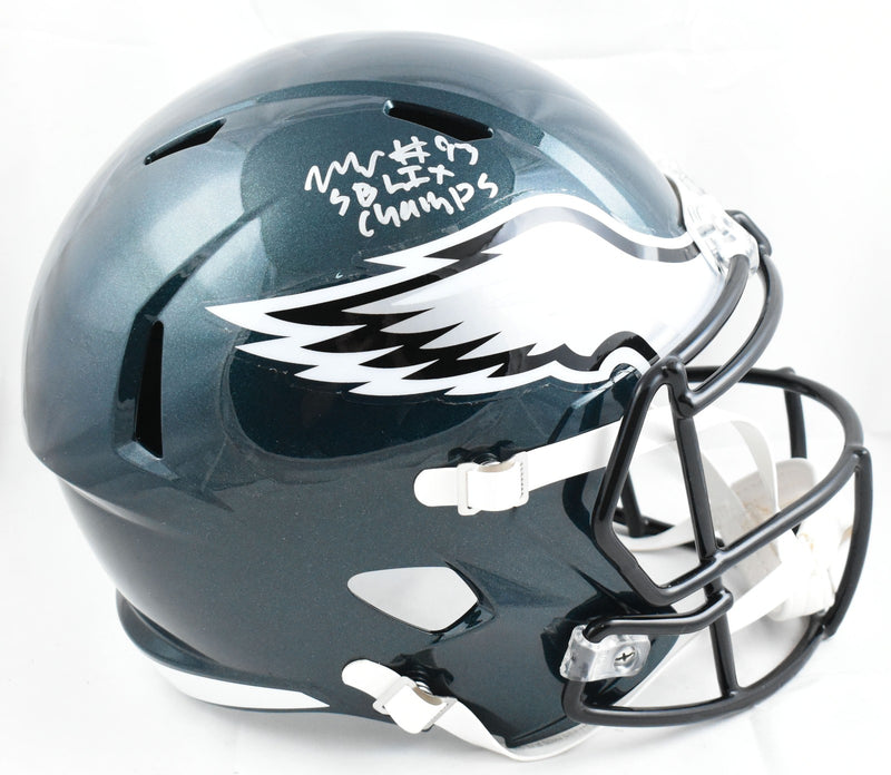 Milton Williams Signed Philadelphia Eagles Full Size Speed Helmet