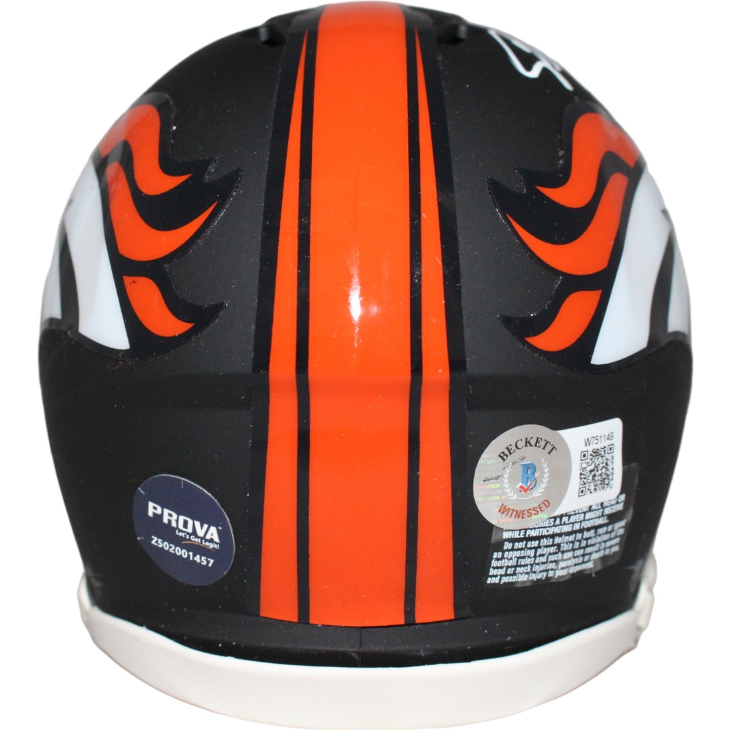 Champ Bailey Denver Broncos Autographed Black Matte Mini Helmet Beckett