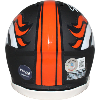 Champ Bailey Denver Broncos Autographed Black Matte Mini Helmet Beckett