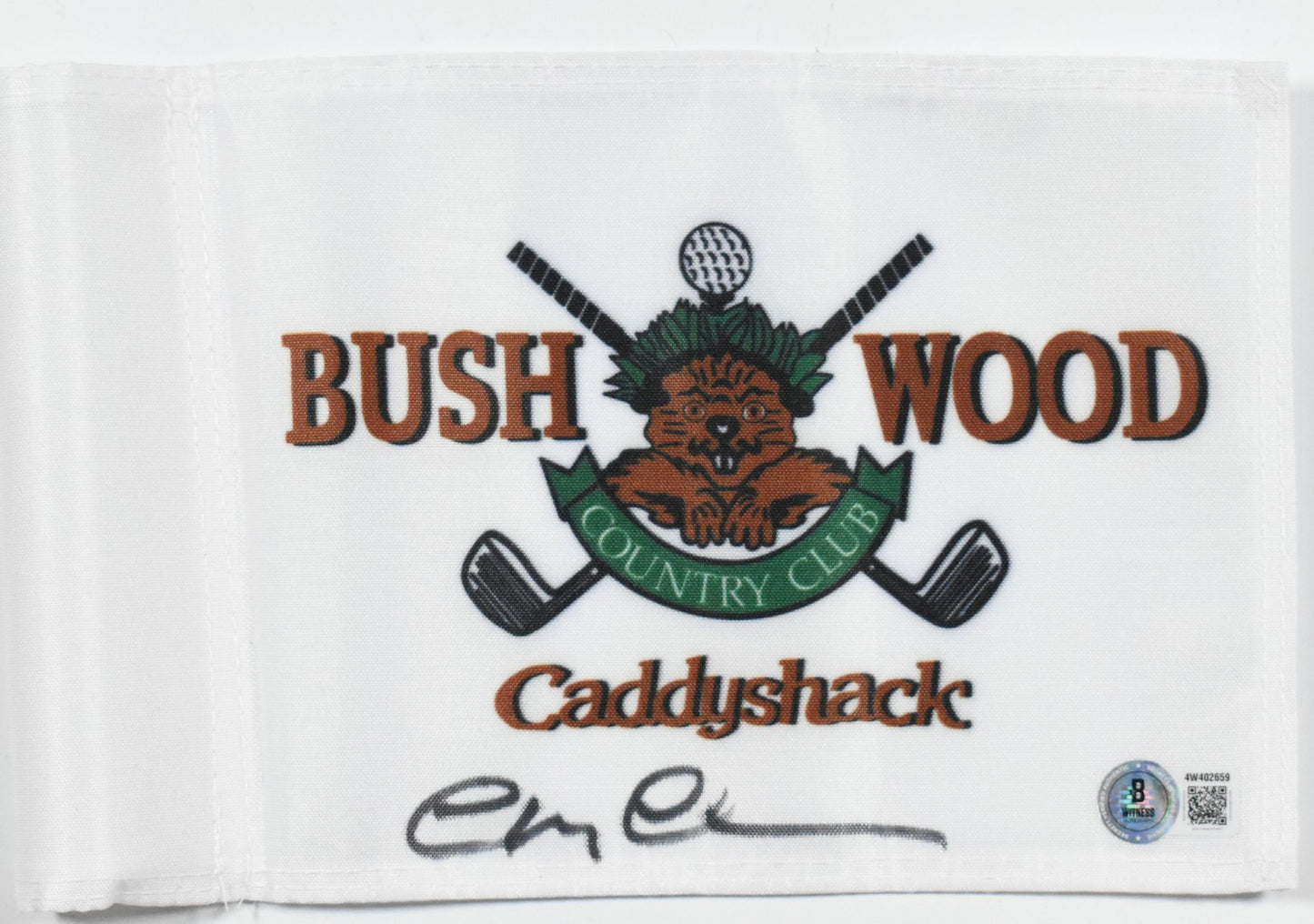 Chevy Chase Signed Caddyshack 8x6 Golf Flag