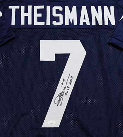 Joe Theismann Autographed Navy Blue College Style Jersey - CHOF Inscription