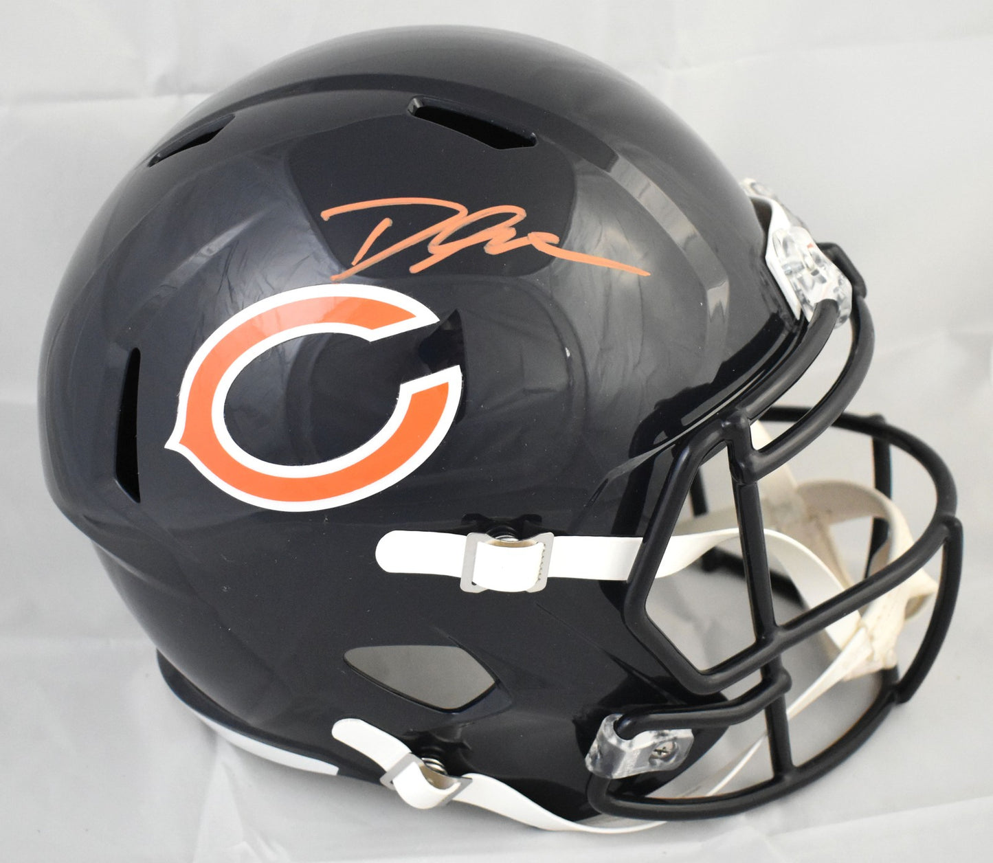 D'Andre Swift Chicago Bears Autographed Full Size Speed Helmet