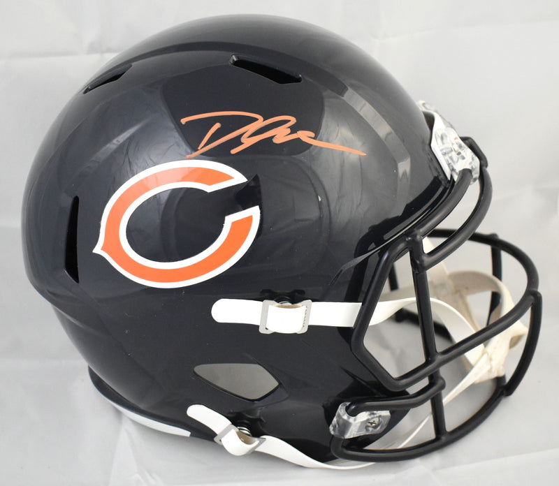 D'Andre Swift Chicago Bears Autographed Full Size Speed Helmet