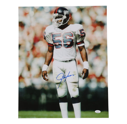 Lawrence Taylor Signed New York Giants 16x20 Photo - White Jersey