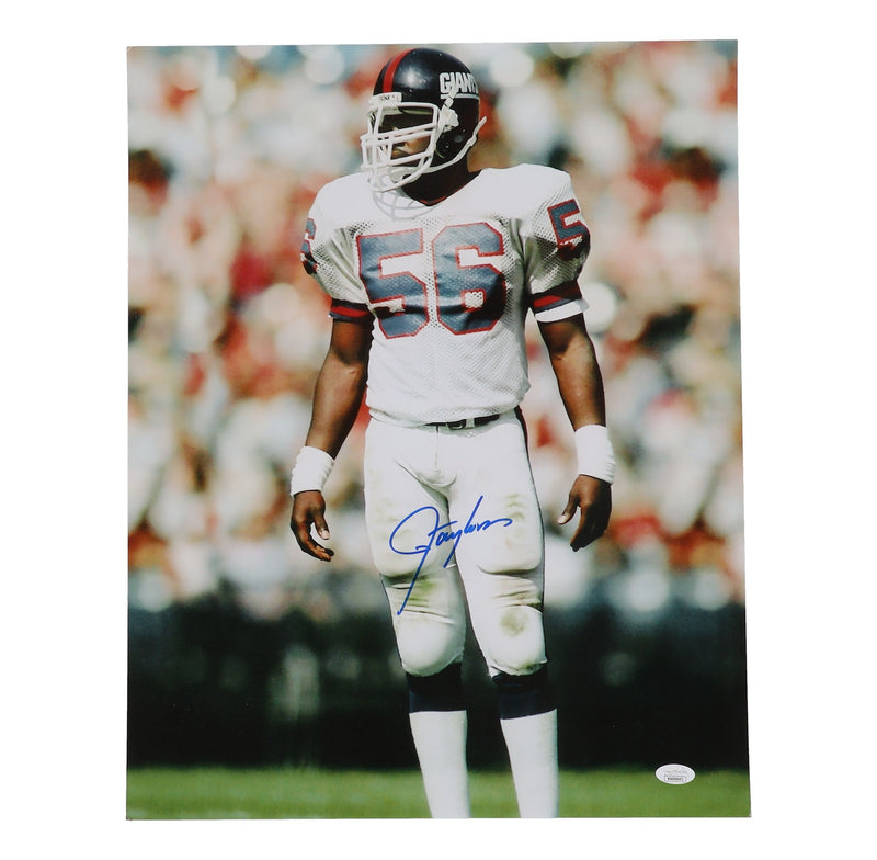 Lawrence Taylor Signed New York Giants 16x20 Photo - White Jersey