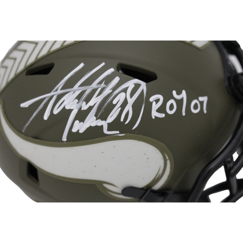 Adrian Peterson Signed Minnesota Vikings Salute to Service Mini Helmet