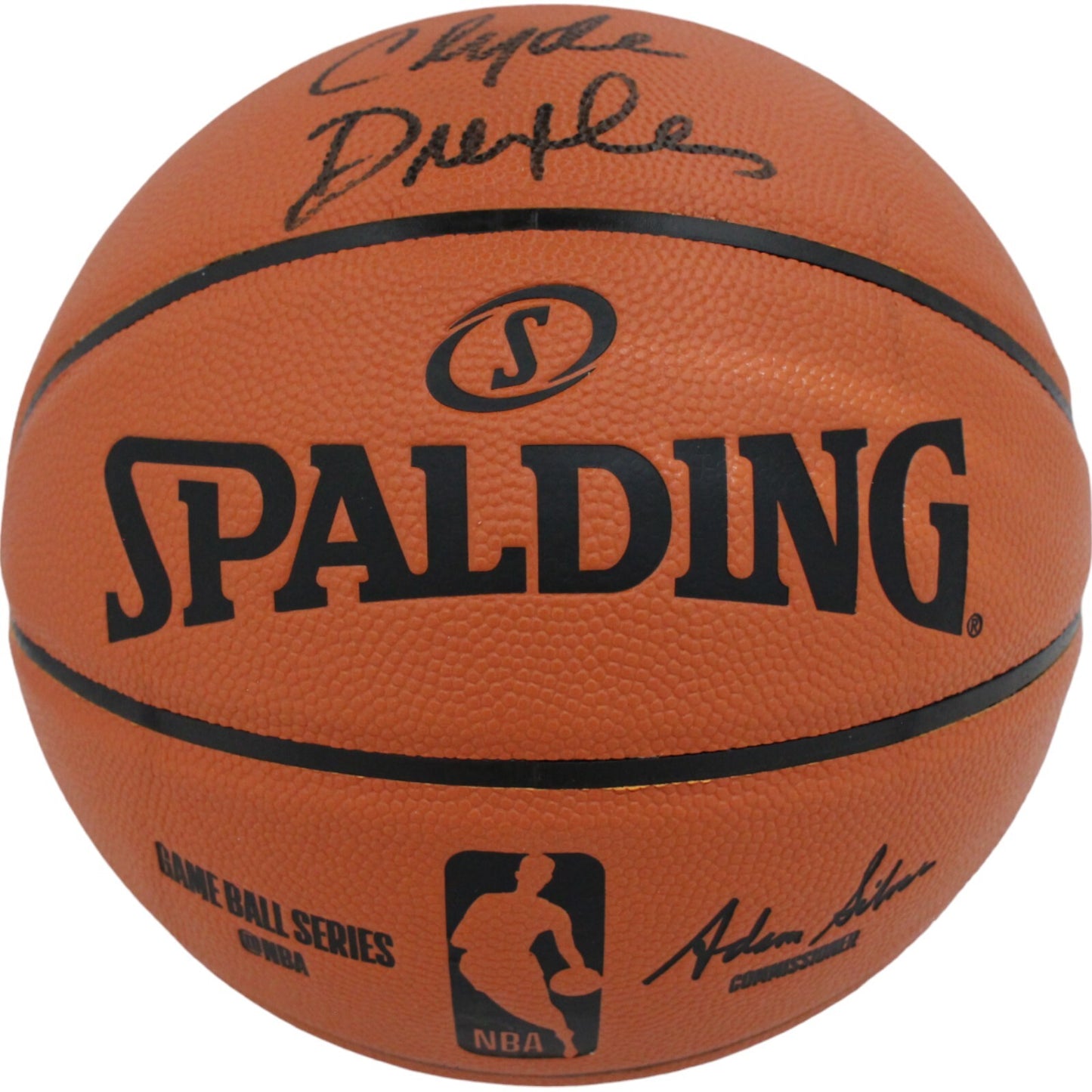 Clyde Drexler Autographed Portland Trailblazers Basketball (JSA)